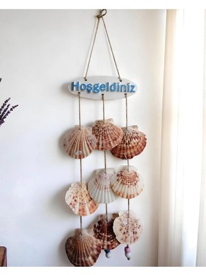 Grimsi Hoşgeldiniz Kapı Süsü Deniz Kabuklu Rüzgar Çanı