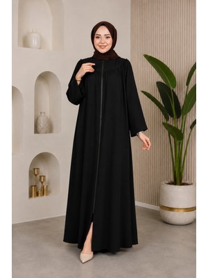 Moda Asi Modaasi Medine Ipeği Salaş Kesim Robalı Tesettür Ferace