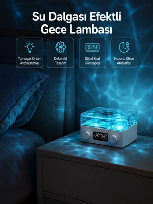Astraltech Stereo Sesli Gece Lambalı Bluetooth Hoparlör – Şık Vintage Tasarım