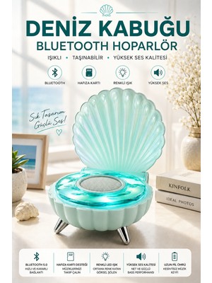 teknokutum Deniz Kabuğu Rgb Bluetooth Hoparlör