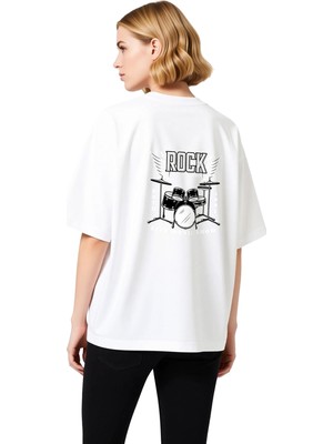 PayBuy Rock Fest 1991 Canlı Müzik Baskılı Kadın Oversize Tişört