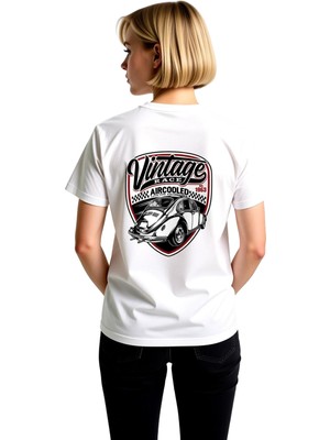 PayBuy Vintage Yarış Araba Macera Baskılı Kadın Tişört