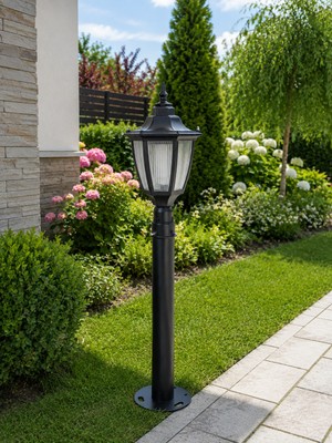 Lambax 86 cm Altıgen Direkli Bahçe Armatürü - Bahçe Lambası