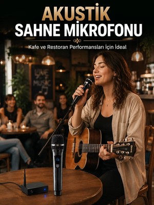 Ankaverse Çift Kablosuz El Mikrofonu Net Ses Kalitesi ve Dijital Gösterge