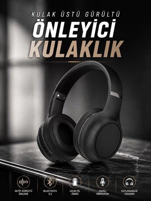 Ankaverse Kulak Üstü Kablosuz Bluetooth Kulaklık Gürültü Önleyici Ayarlanabilir