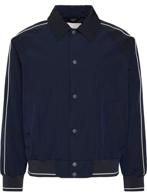 Calvin Klein Erkek Lacivert Calvin Klein Ls Nylon Snap Bomber, Cef, S Lacivert Erkek Ceket