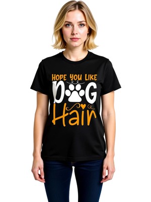 PayBuy Köpek Tüyü Uyarısı - Eğlenceli Tasarım Baskılı Kadın Tişört