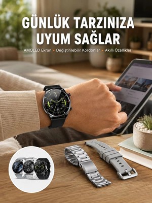 Ankaverse Çok Fonksiyonlu Akıllı Saat Bluetooth Bağlantılı Çağrı Cevaplayabilen Uzun Pil Ömrü Yeni Nesil
