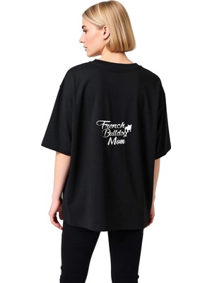 PayBuy Köpek Annesi Vintage Mesajı Baskılı Kadın Oversize Tişört