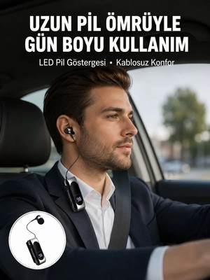 Ankaverse Bluetooth 5.2 Klipsli Kablosuz Kulaklık – Dijital Ekran & Titreşimli Uyarı Yeni Nesil