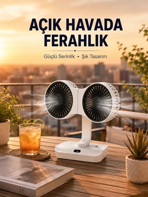 Ankaverse Çift Başlıklı Masa ve Duvara Monte Edilebilir Vantilatör