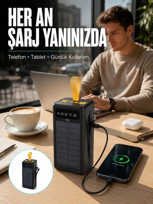 Ankaverse Kamp ve Outdoor Kullanıma Uygun Güneş Panelli Powerbank Yeni Nesil