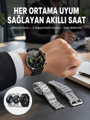 Ankaverse Akıllı Saat Adımsayar Nabız Ölçer Titreşim Özellikli Çağrı Cevaplama Sosyal Medya Yeni Nesil