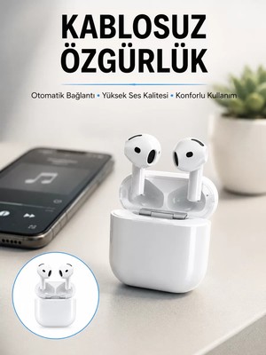 Ankaverse 4.nesil Bluetooth Kulaklık Yüksek Ses Kaliteli Dokunmatik Kontrol Özellikli Yeni Nesil