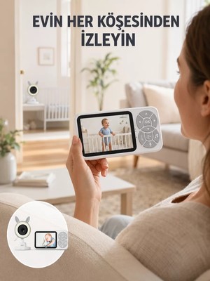 Ankaverse Çoklu Kamera Destekli Bebek Izleme Sistemi Rgb Gece Lambalı Yeni Nesil