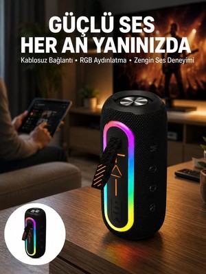 Ankaverse Bluetooth Hoparlör Uzun Pil Ömrü Taşınabilir Yüksek Ses Kaliteli Yeni Nesil