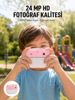 Ankaverse Anında Baskı Özellikli Şipşak Kamera 24MP Hd Çift Lensli ve 32GB Hafızalı