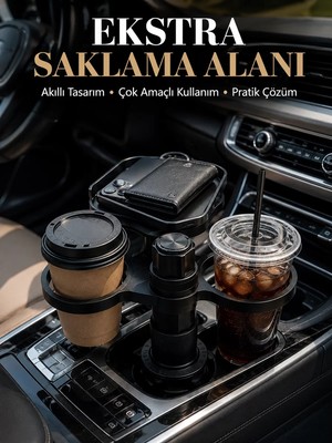 Ankaverse Çift Bardaklıklı Araç Içi Düzenleyici Bardaklık Aparatı