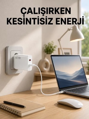Ankaverse 67 Watt Turbo Şarj Cihazı Motorola G30 G50 G60 G82 Uyumlu Yeni Nesil