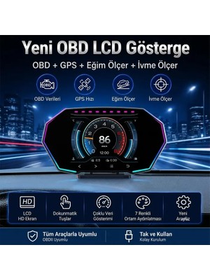 Ankaverse Ally F11 Obd2 + Gps Head Up Display Hud Dijital Hız GÖSTERGESI-(5775)