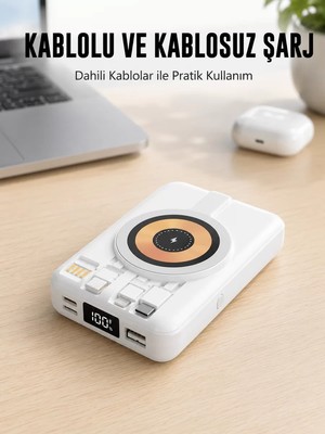 Ankaverse Magsafe Uyumlu Kablosuz Powerbank Hızlı Şarj Özellikli Yeni Nesil