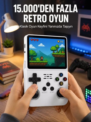 Ankaverse Taşınabilir Retro Oyun Konsolu Geniş Ekran ve Çoklu Emülatör Desteği Yeni Nesil