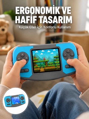 Ankaverse Taşınabilir El Oyun Konsolu Çocuk Gelişimine Uygun Oyun Cihazı