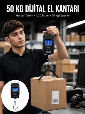 Ankaverse 50 kg Dijital El Terazisi Cep Tartısı El Kantarı Terazi Yeni Nesil