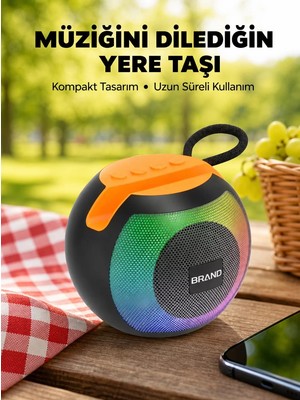 Ankaverse Rgb LED Işıklı Güçlü Baslı Kablosuz Hoparlör Yeni Nesil