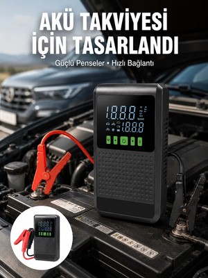 Ankaverse 4’ü 1 Arada Jump Starter Hava Kompresörü Powerbank ve LED Fener Yeni Nesil