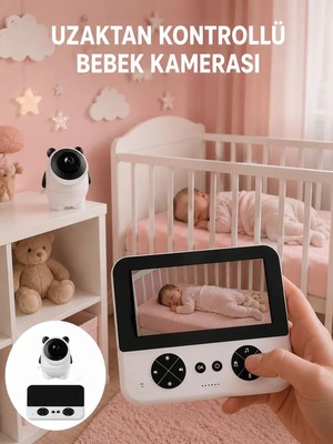 Ankaverse Geniş Ekranlı Bebek Monitörü Ağlama Algılama Özellikli Yeni Nesil