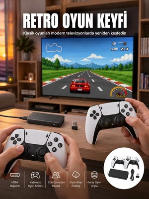 Ankaverse Taşınabilir Retro Oyun Çubuğu Kablosuz Oyun Kolu Seti Yeni Nesil