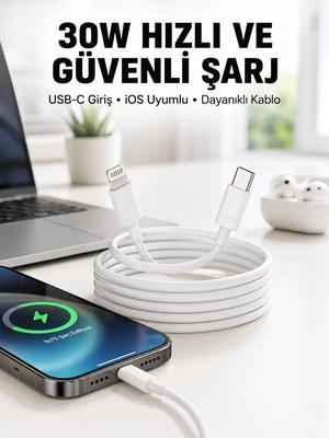 Ankaverse Ios Uyumlu 8 x Xs Xr 11 12 13 14/pro Max Mini Plus Şarj Kablosu Yeni Nesil