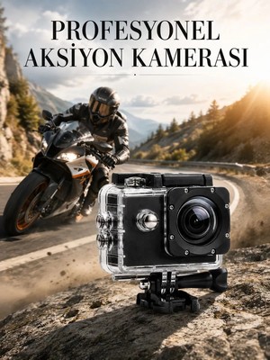 Ankaverse Profesyonel 4K Aksiyon Kamerası Geniş Açılı Wifi Destekli