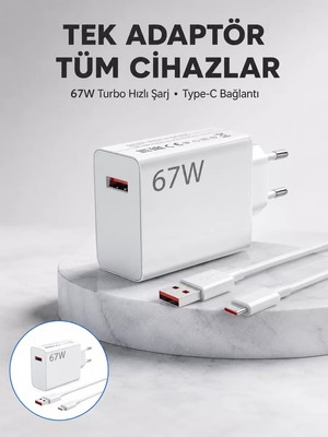 Ankaverse 67 Watt Güvenli Hızlı Şarj Adaptörü Samsung M31 M33 M51 Uyumlu Yeni Nesil