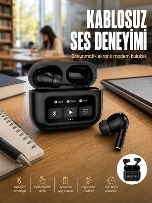 Ankaverse 2.nesil Pro Ekranlı Sesli Görüşme Yapabilen Kablosuz Bluetooth Kulaklık Yeni Nesil