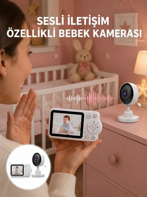 Ankaverse 2.8 Inç Ekranlı Bebek Kamerası Gece Görüşlü ve Sesli Iletişim Yeni Nesil