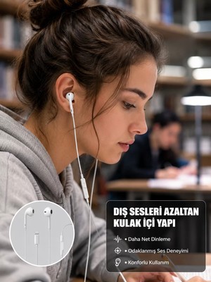 Ankaverse Ergonomik Tasarımlı Stereo Ses Performanslı Kablolu Kulaklık Yeni Nesil