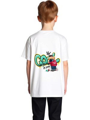 PayBuy Cool Young Graffiti Sanatı Baskılı Çocuk Tişört