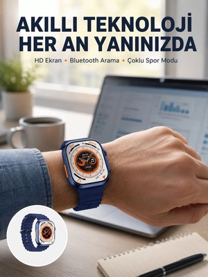 Ankaverse Ultra Akıllı Saat 420X480 IPS Ekran Kalp Atış Yeni Nesil