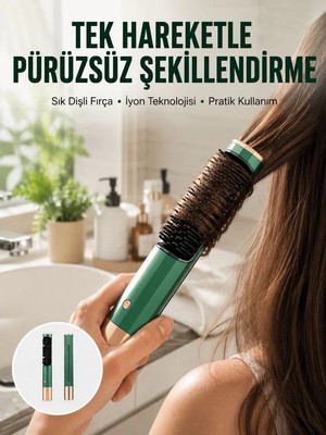 Ankaverse Düzleştirici Fırça Saç Düzleştirici Arada Fön Tarak Taşınabilir Yeni Nesil