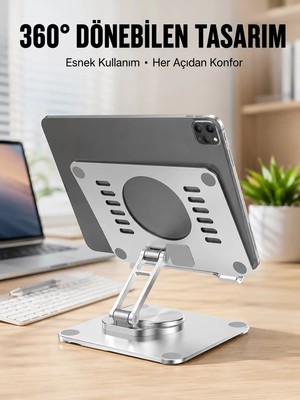 Ankaverse Çift Eksenli Ayarlanabilir Tablet Destek Standı Yeni Nesil