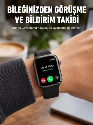 Ankaverse Arama Cevaplayabilen Akıllı Saat Bluetooth Bağlantılı Sosyal Medya Girişli Yeni Nesil