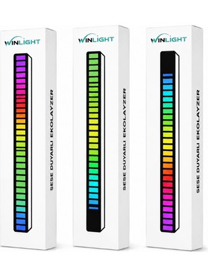 Sese Duyarlı Rgb LED Ekolayzer - 32 LED Müzik Ritim Işığı USB