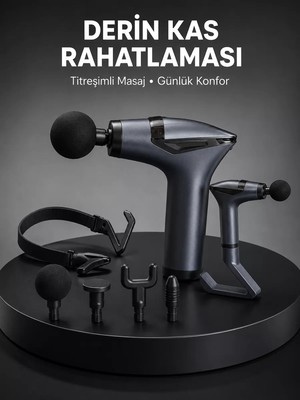 Ankaverse Taşınabilir 3in1 Masaj Aleti Şarjlı Titreşimli Esneme Bantlı Yeni Nesil