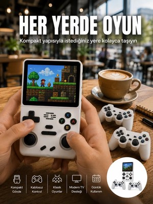 Ankaverse Geniş Ekranlı Taşınabilir Retro Oyun Konsolu Yeni Nesil