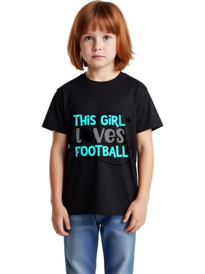 PayBuy Futbol Aşkı - Kız Gücü Baskılı Çocuk Tişört