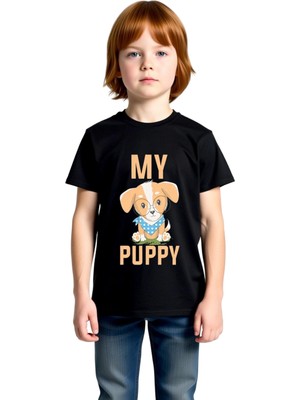 PayBuy Benim Köpeğim Sevgi Motifi Baskılı Çocuk Tişört