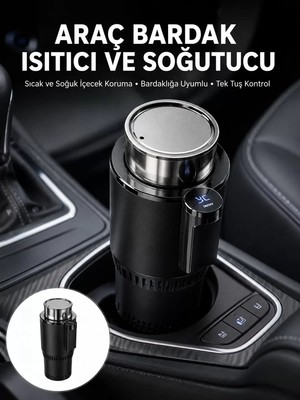 Ankaverse Isıtma Soğutma Özellikli Araç Bardaklığı Çakmak Girişli Akıllı Yeni Nesil