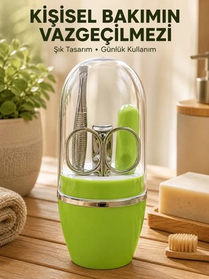 Ankaverse Yeşil Manikür Pedikür Bakım Seti Çok Amaçlı Kişisel Bakım Kiti